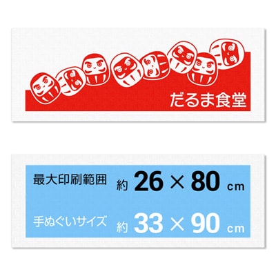 オリジナル手ぬぐい　文　広範囲印刷